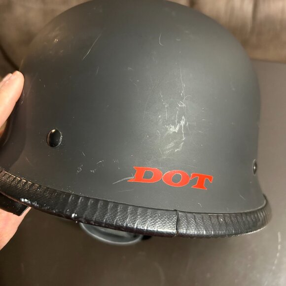 Soaring Turtle Shell Motorcycle Helmet. Size XL. Color Flat Black. (1189) - Picture 4 of 4